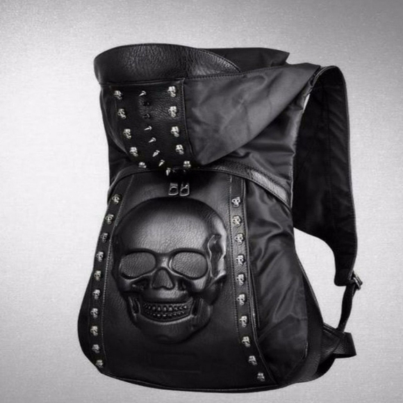 3D SKULL BACKPACK HOODIE - Picture 5 of 6